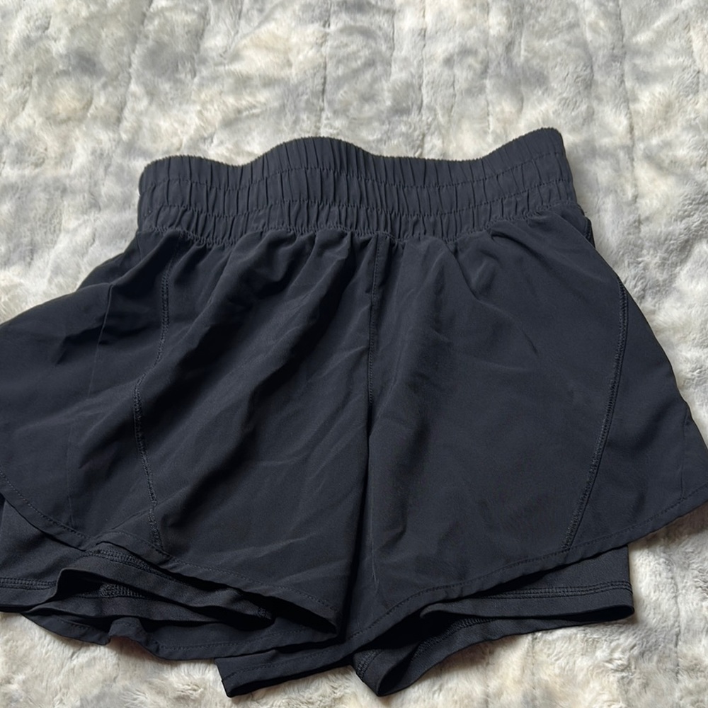 Avia Black Athletic Shorts 2-in-1 Design Moisture-Wicking